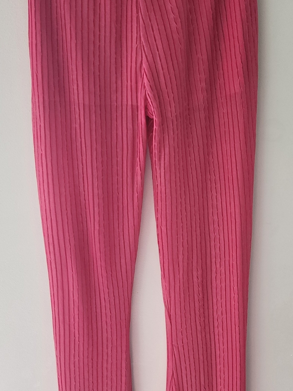 Zara Bright Pink Ribbed  Leggings